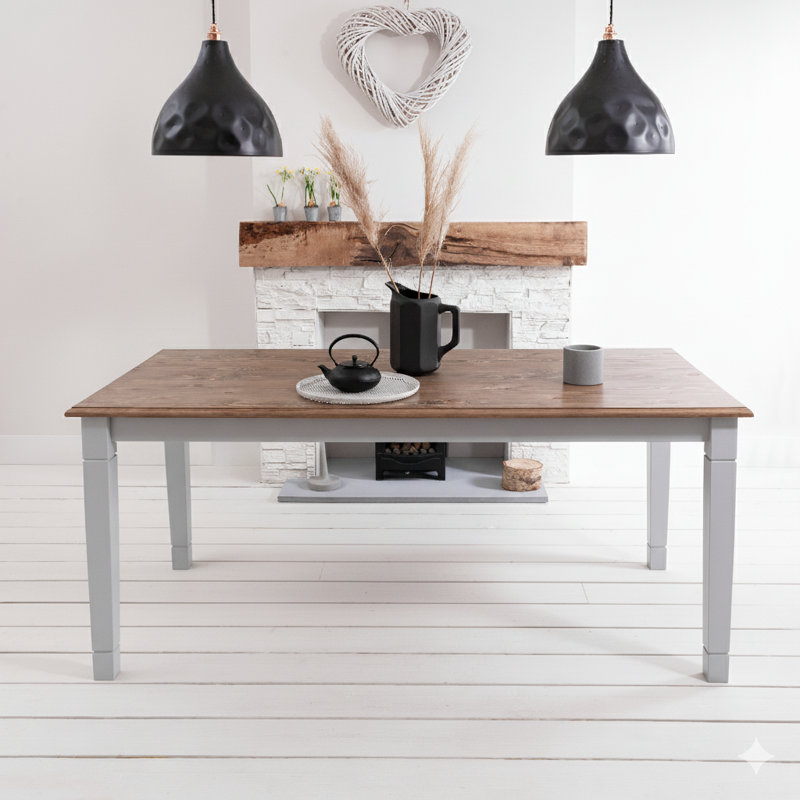 Pine Solid Wood Dining Table, 78cm H x 180cm W x 85cm D
