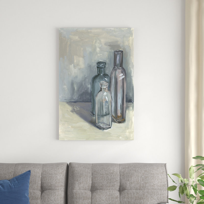 «Still Life with Bottles II» par Melissa Wang, reproduction d'art sur toile, H 36 po x l 24 po, Toile tendue