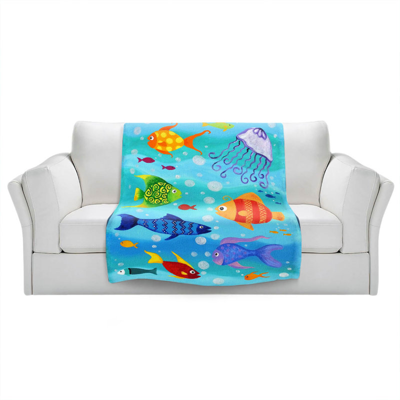  Couverture Happy Fish I, 68 po x 80 po