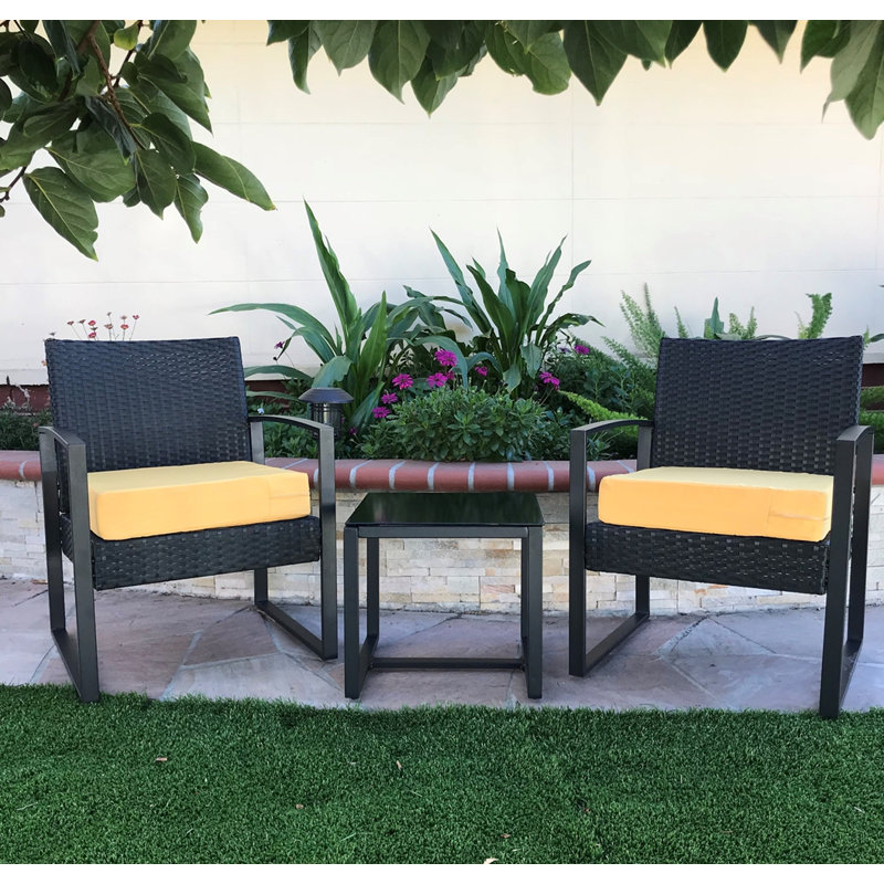 Outdoor 4'' Cushion Cover, Sunflower Yellow, 22" W x 20" D