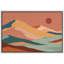 «Pastel Paint Stroke Mountain Range Nature Illustration Modern Art Zen Landscape Colorful» sur toile-99446348-99446349
