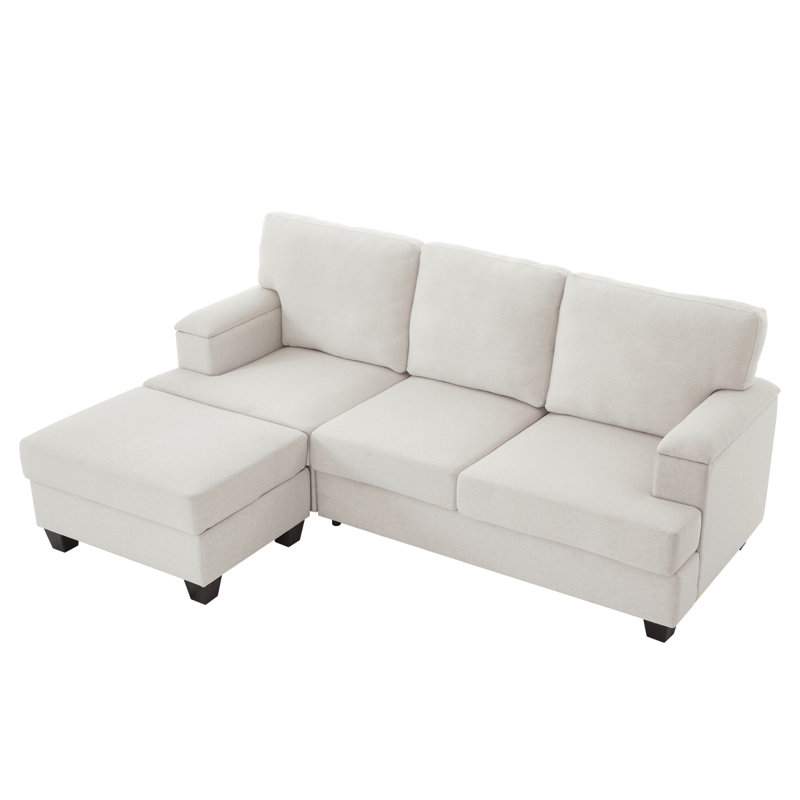 104.3" Cloud Sectional Couch With Lshape Chaise,Modern Modular Sofa With Deep Seat, Upholstered Couches For Living Room Bedroom,No Assembly Required (Plush Corduroy Fabric)