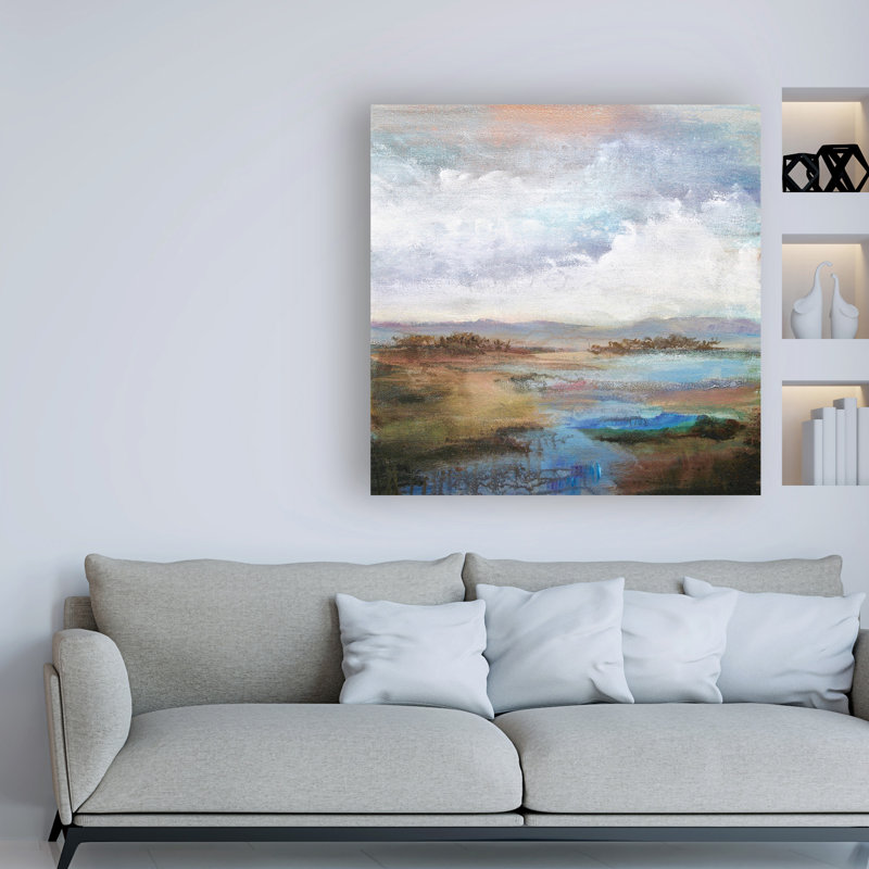 Reproduction d’art sur toile tendue « along the Stream » par Karen Hale, H 24 po x l 24 po x P 2 po