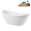 Baignoire autoportante de 63 po avec drain interne Streamline-101412961