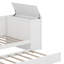 Lit de jour simple, structure de canapé-lit en bois avec couchette et accoudoirs de rangement polyvalents-653853754