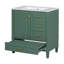 Armoire de rangement pour salle de bain avec porte à fermeture douce et 3 tiroirs-131470584