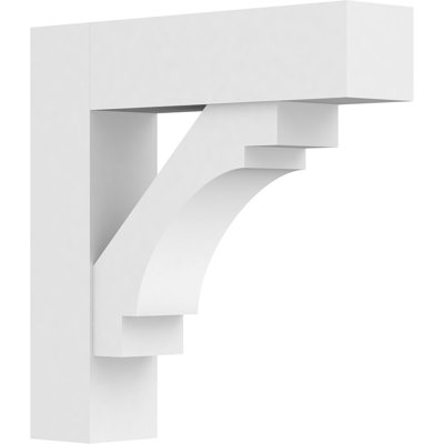 5"W x 24"D x 24"H Standard Merced Architectural Grade PVC Bracket with Block Ends