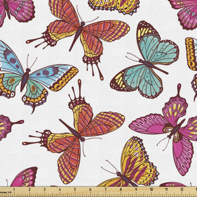 Cheryllynne Butterflies Feminine Flying Multi-Purpose Fabric