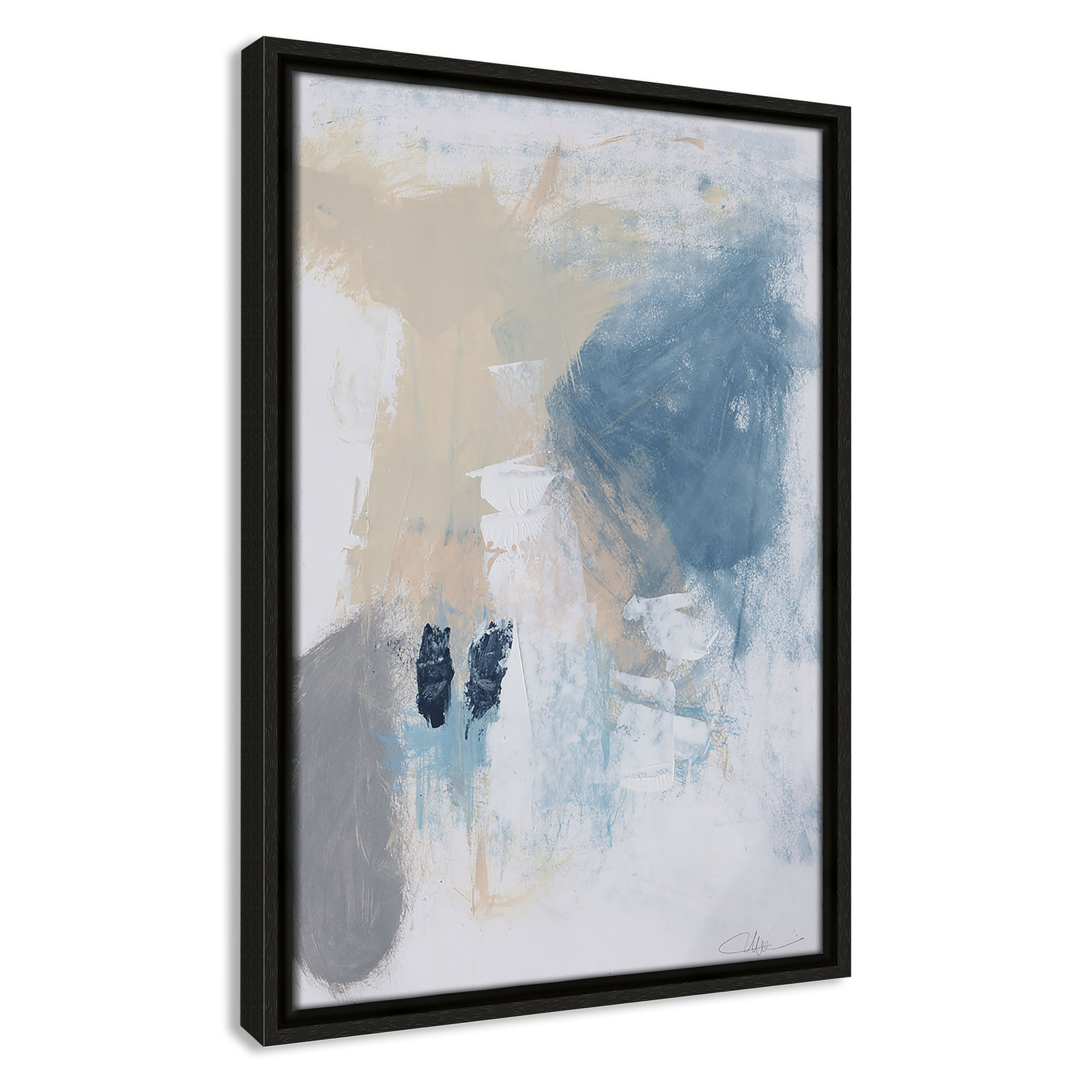 Coastal Carnival Collection "Coastal Carnival II" Print, Espresso Floater Framed Canvas, No Mat, 19.5" H x 13.5" W x 2" D