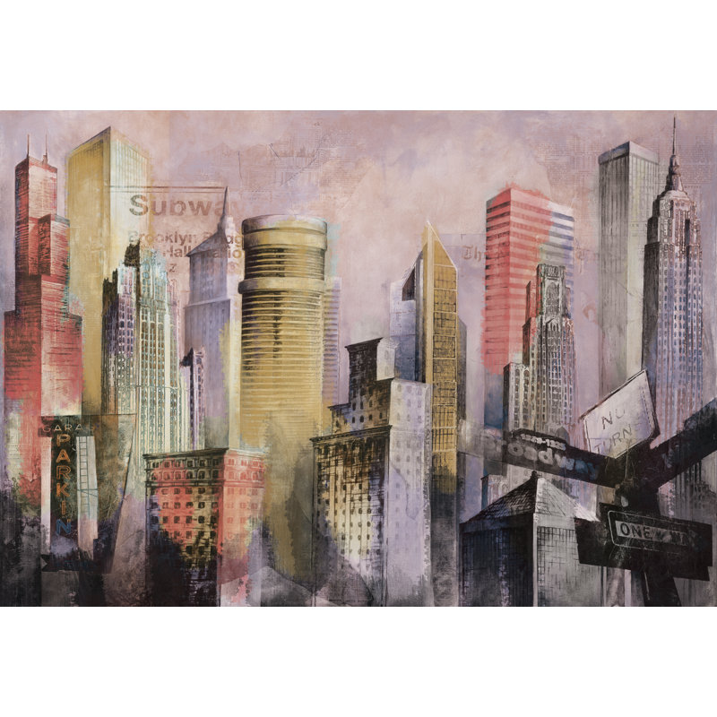 NYC Cityscape - Wrapped Canvas Print, 30cm H x 46cm W