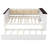 Full Size Wood Daybed With Storage Shelves, Upholstered Backrest,USB And Trundle, White-239019168