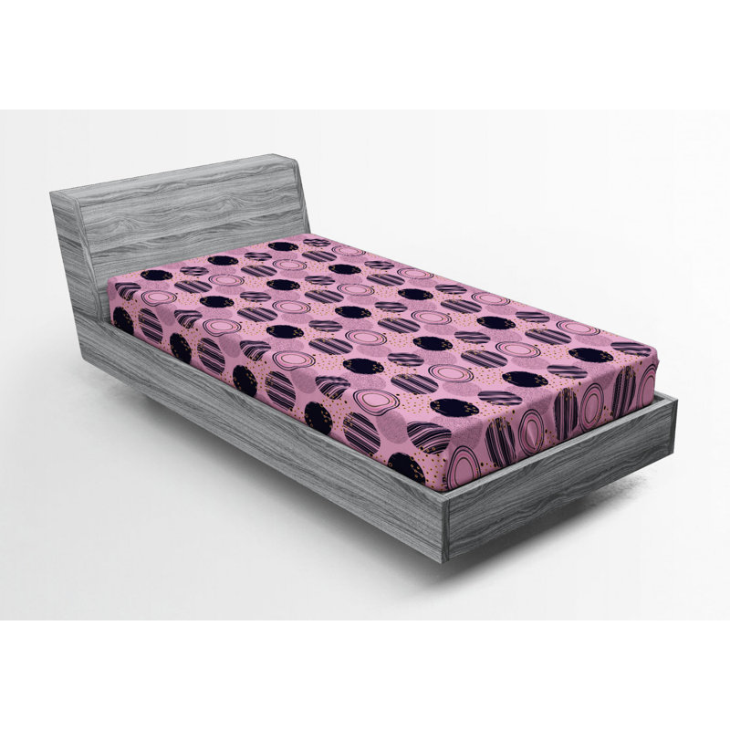 Microfiber Geometric Fitted Sheet, Twin Fitted Sheet