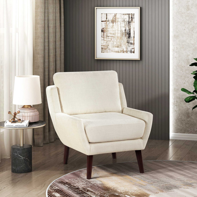 Fauteuil d'appoint en chenille, Beige