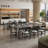 Modern Style 5-Piece Dining Table Set with 43.3"L x 27.6"D Rectangular Faux Marble Top Dining Table and 4 Velvet Upholstered Dining Chairs, 4-Person Dining Set with Under-Table Storage-2009480903