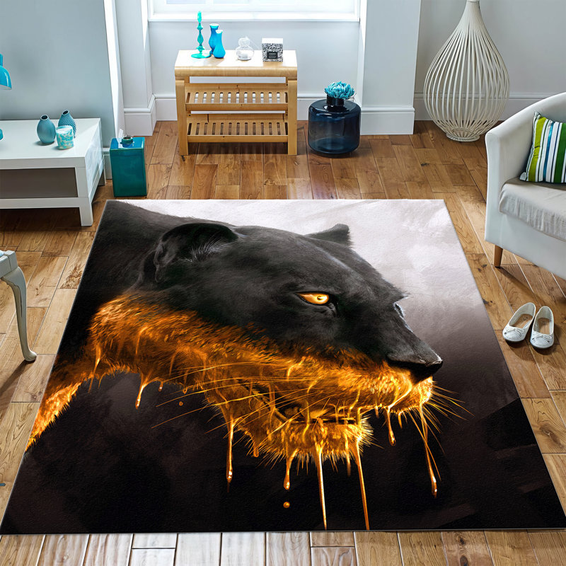 Exquisite Soft Pile Rug with Unique Abstract Print in Warm Tones Perfect for Adding a Stylish Touch to Any Room Decor