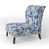 Motif floral victorien bleu et blanc