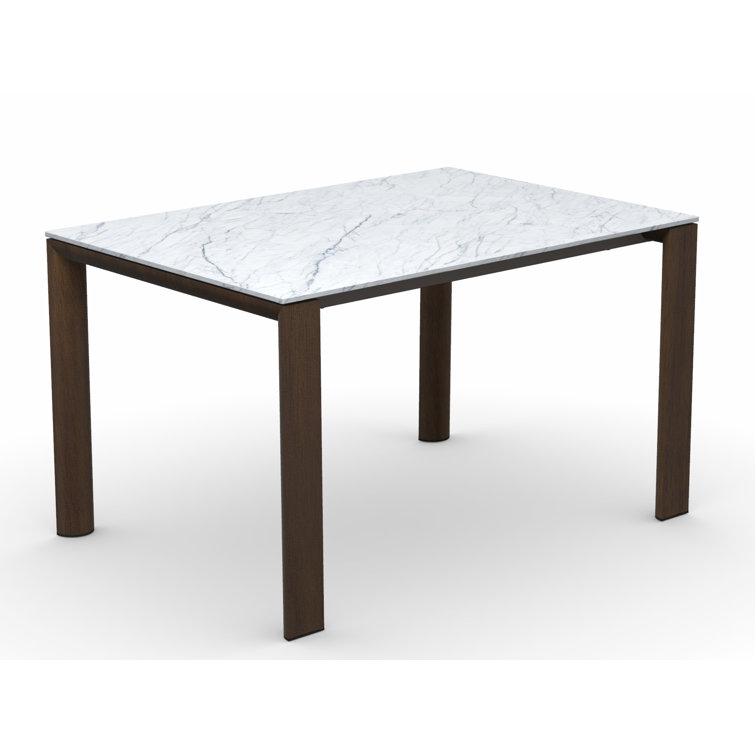 Dorian Extending Table with Wooden Legs and Ceramic Top