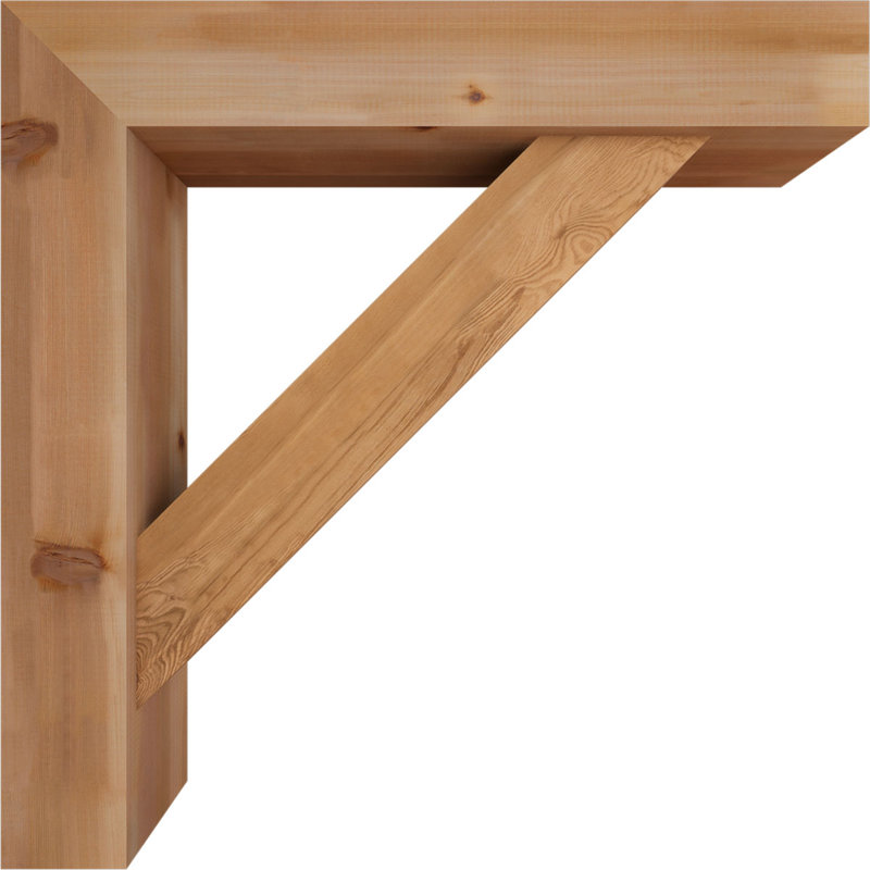 Support de bloc traditionnel avec entretoise décalée, 38 x 38, Cèdre rouge occidental de l 7 1/2 po (lisse)
