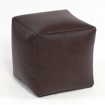 40 cm W Faux Leather Square Ottoman