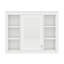 Armoire à pharmacie murale, armoire de rangement de salle de bain avec porte miroir et 6 tablettes ouvertes réglables-1086069581