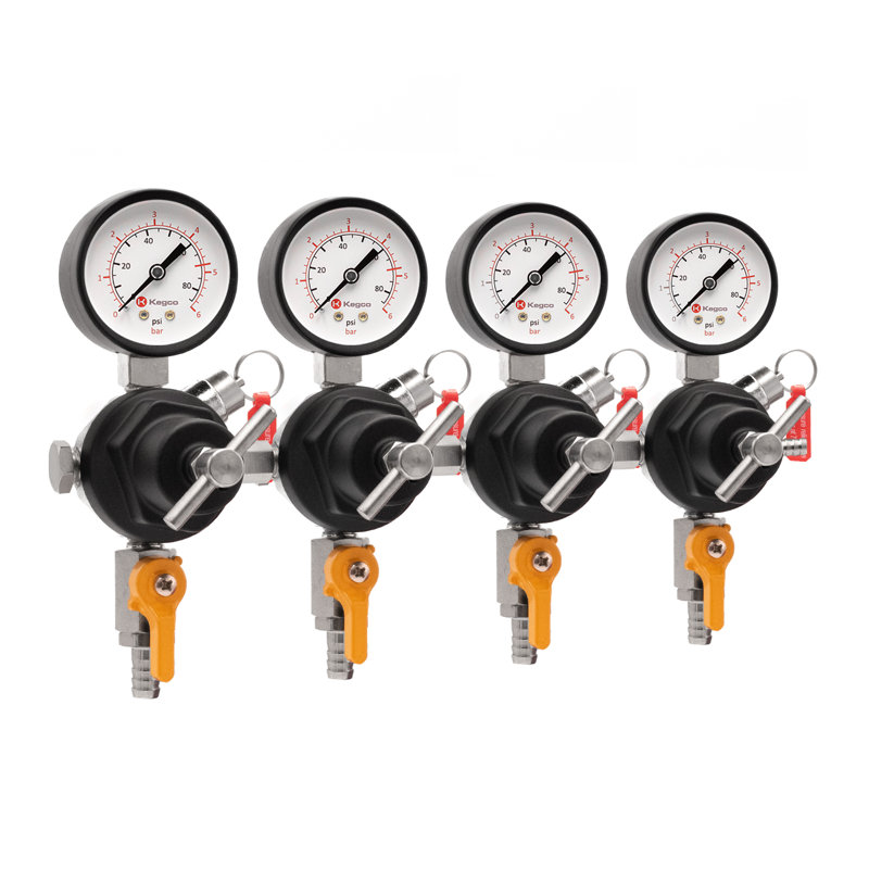 Kegco Commercial Grade Four Gauge Secondary Regulator