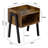 Industrial Bedside Table Nightstand Stackable End Table With Open Front Storage