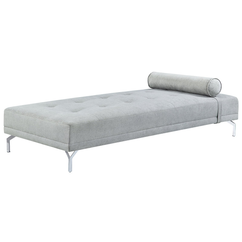 Lit douillet en velours gris avec support en métal - expérience de détente exceptionnelle