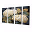 Hortensia blanche fleur rétro Illustration - ensemble d'hortensias muraux 4 pièces-846272168