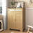 Coffee Bar Cabinet, Modern Farmhouse Buffet Sideboard  with Drawer and Adjustable Shelf