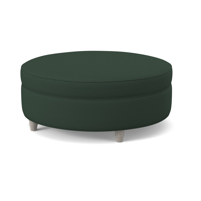 Duke Round Ottoman, Filigree Ivory, Bisque