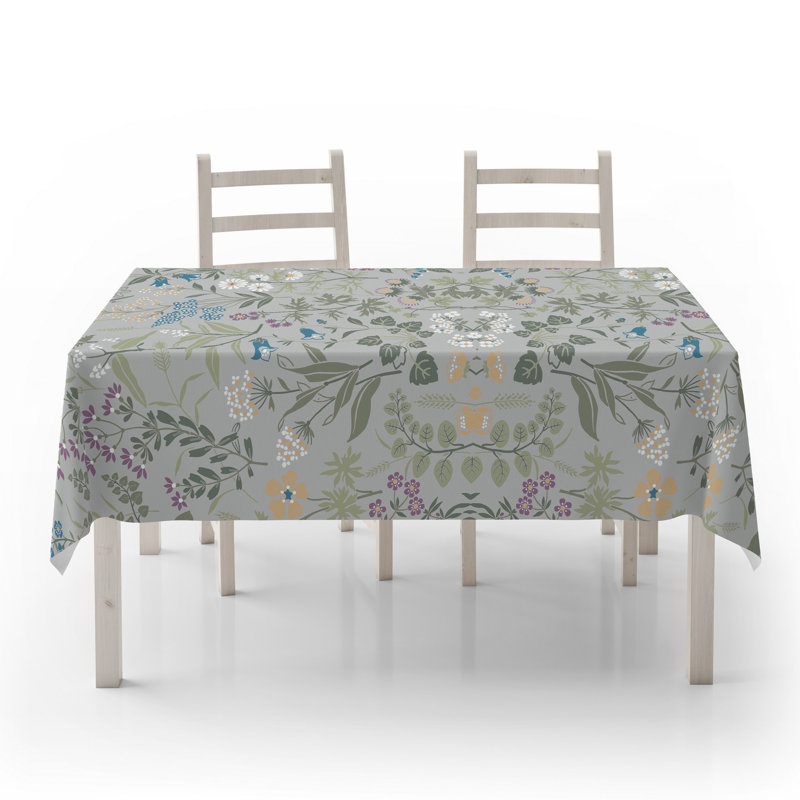 Premium Tablecloth (55 x 87 inches), 50% Cotton / 50% Polyester, Machine Washable & Ironable | Durable, Tumble Dryer Safe, Elegant Design for Dining Room & Special Occasions, Versatile & Easy Care