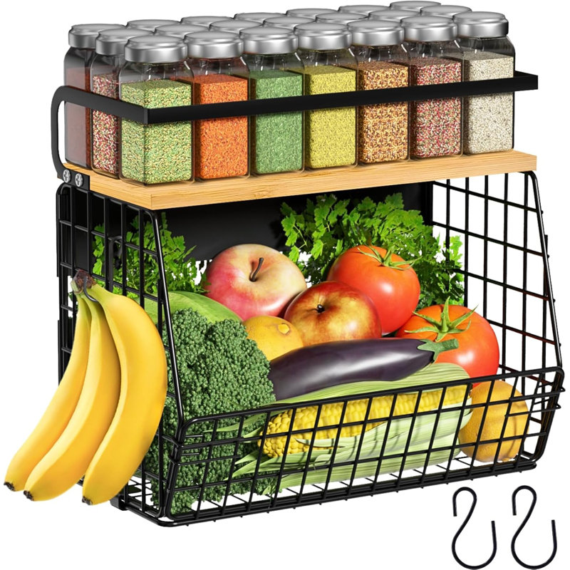 Magnetic Fridge Shelf With Wood Lid
