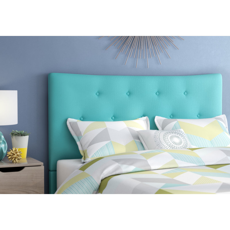Stearns Upholstered Headboard, Cyan, King