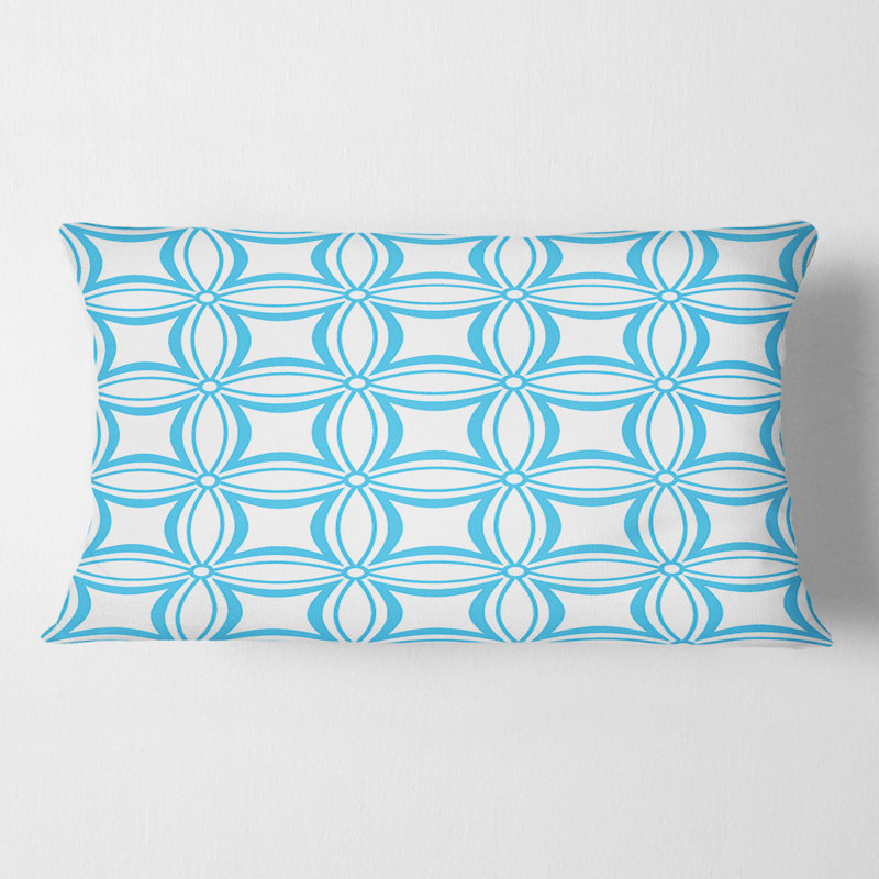 Coussin décoratif à motif rétro Mid-Century
