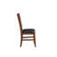 Ensemble de deux chaises d'appoint de salle à manger à dossier croisé espresso et brun