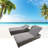 Hoston 193cm Long Reclining Chaise Lounge Set with Cushions and Table
