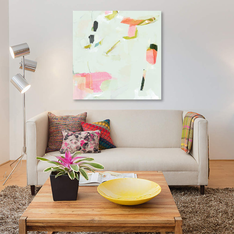 Art sur toile en nuage d’olives i, H 37 po x l 37 po x P 1,5 po, Toile tendue
