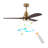 Huybert 48'' Modern Ceiling Fan with LED Lights, Quiet Reversible Motor, 6 Speeds, LED 3-Color Change