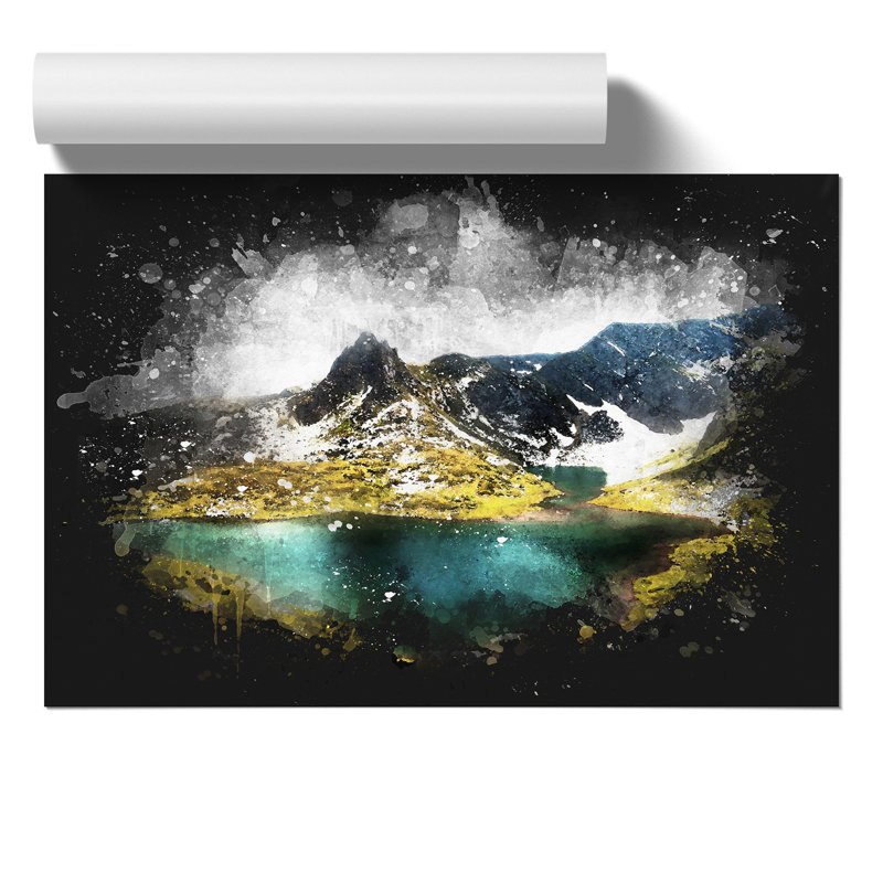 Seven Rila Lakes In Bulgaria - No Frame Print, 21cm H x 30cm W x 0.1cm D