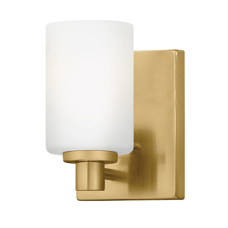Karlie 1 - Light Bath Sconce, Lacquered Brass