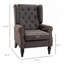Fauteuil d'appoint rembourré de style nordique avec pieds en bois robustes-133995814
