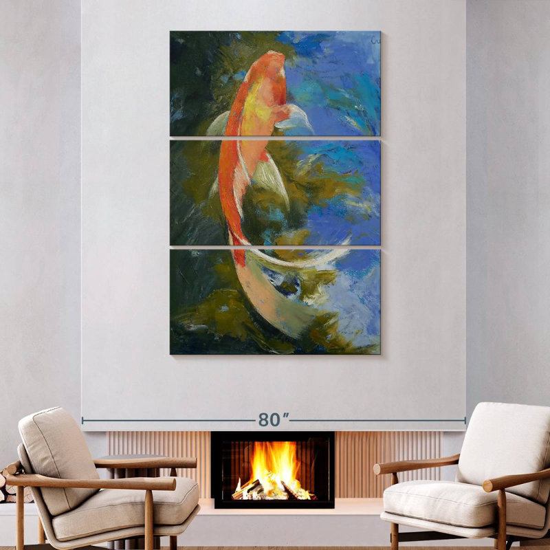 Brampt Butterfly Koi, 74" H x 48" W