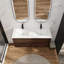 Meuble-lavabo 48 po avec deux lavabos en résine
