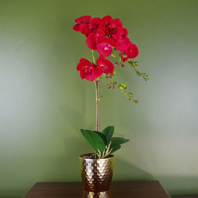 Artificial Arrangement in Pot, Red