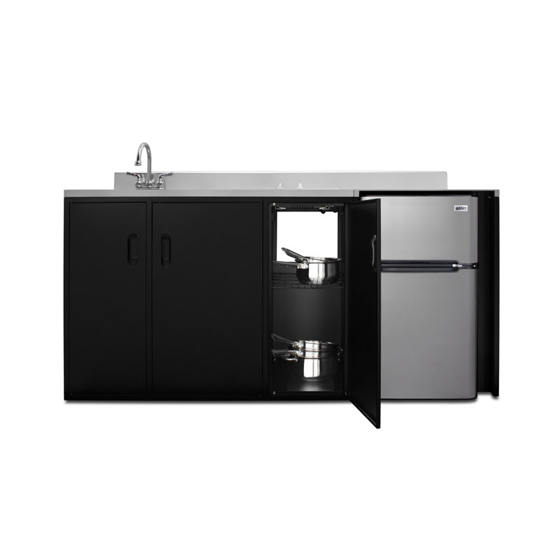 Summit Appliance 3.2 Cubic Feet cu. ft. Mini Fridge with Freezer Kitchenette, Left