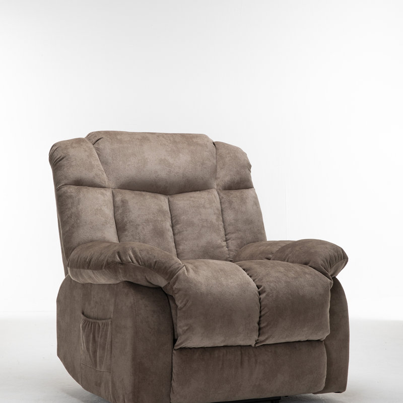 Fauteuil inclinable en tissu, Brun