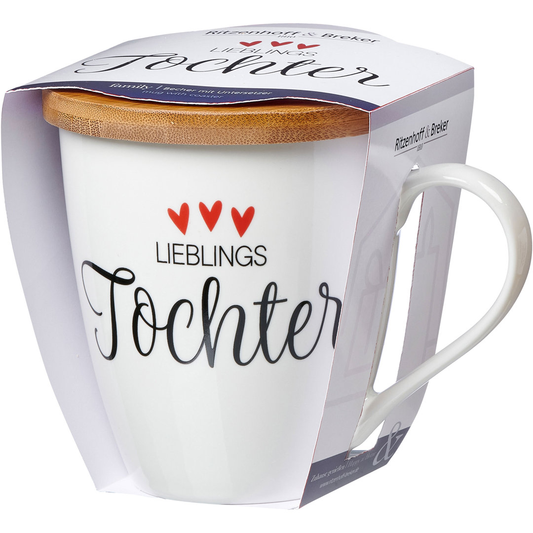 Becher Family Tochter mit Untersetzer