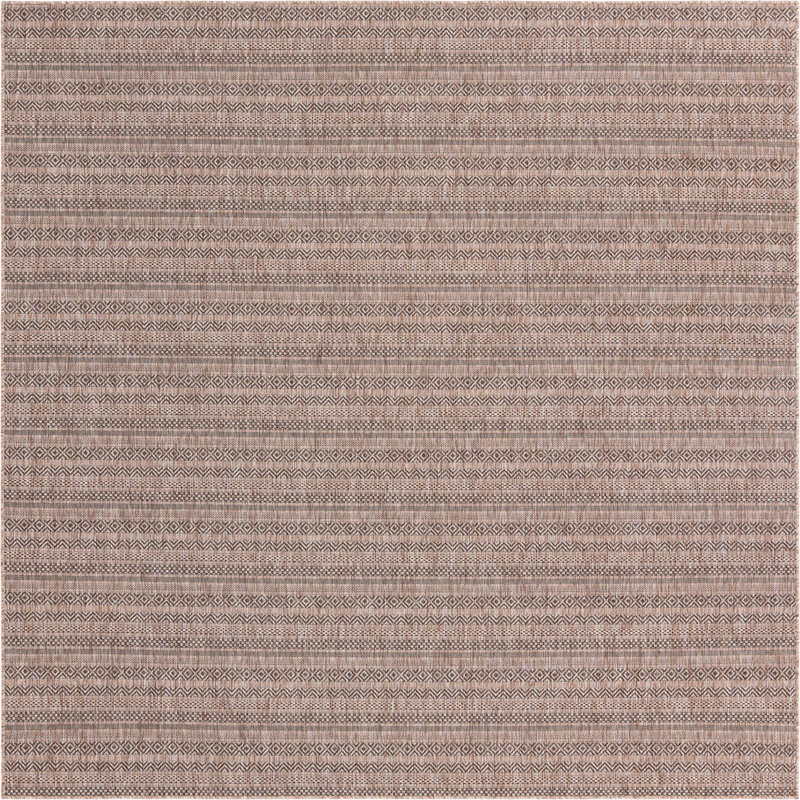 Tapis d'extérieur scintillant brun clair, Carré 10 pi