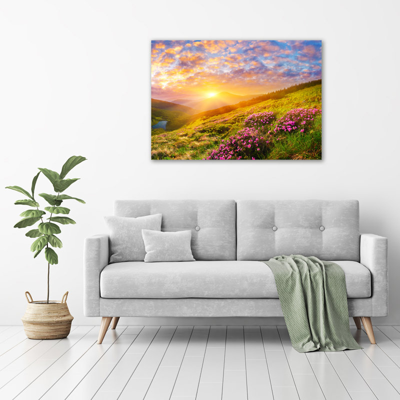 Sunset Mountains - Wrapped Canvas Print