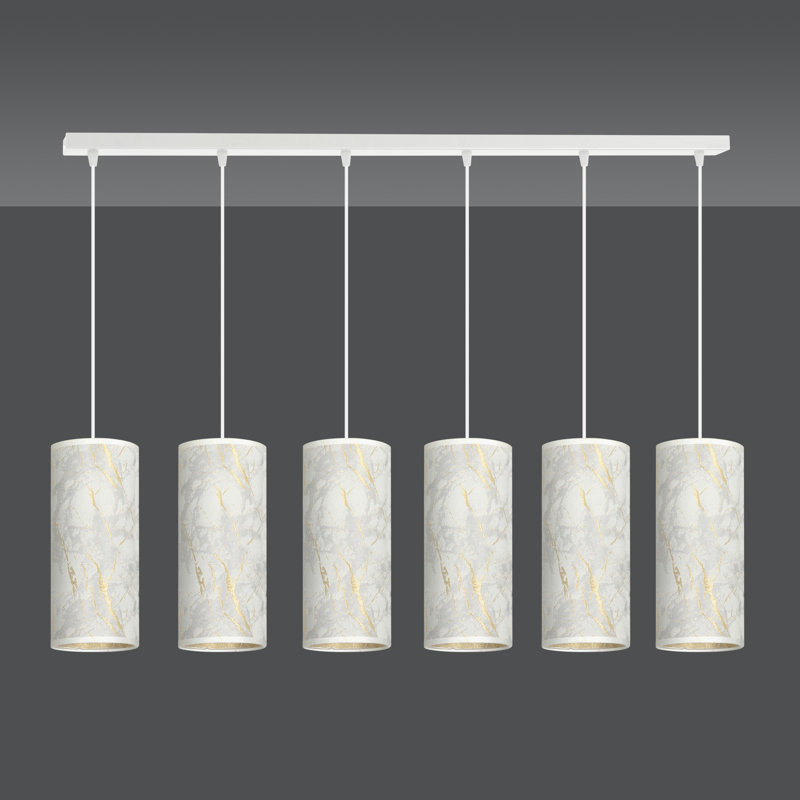 Sutter 6 - Light Kitchen Island Pendant, White